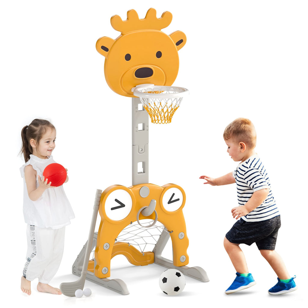 4-in-1 Toddler Basketball Hoop Set